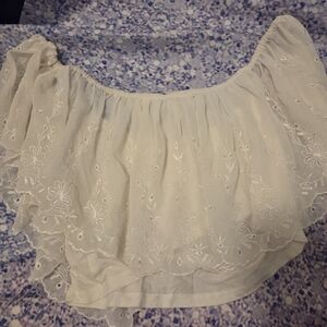 Forever 21 Cream Sheer Blouse